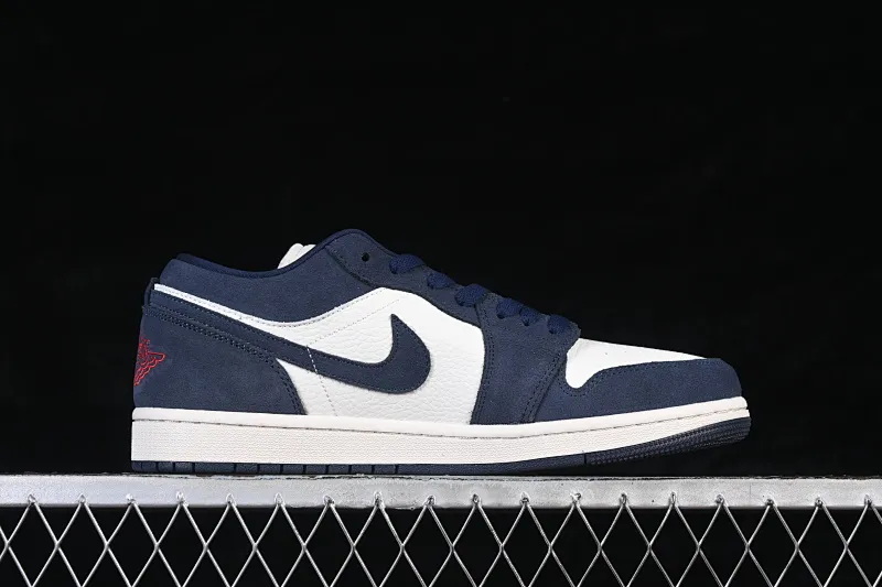 All categories Air Jordan Jordan series basketball shoes Air Jordan 1 Low Air Jordan 1 Low AJ1 Joe 1 white dark blue low-top cultural and casual sneakers IO7448-400